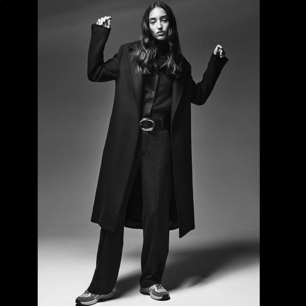 Belted Wool Blend Coat